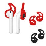 Wholesale 5 in 1 Accessories Kits Silicone Cover with Ear Hook Grips / Staps / Clip / Skin / Tips for Airpods 2 / 1 Charging Case (Pink)